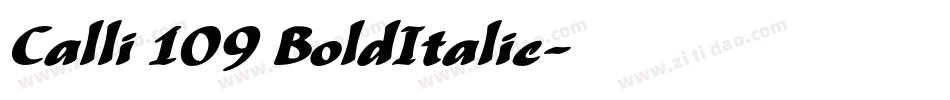 Calli 109 BoldItalic字体转换